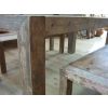 1.8m Reclaimed Elm Chunky Style Dining Table with 2 Backless Benches - 1